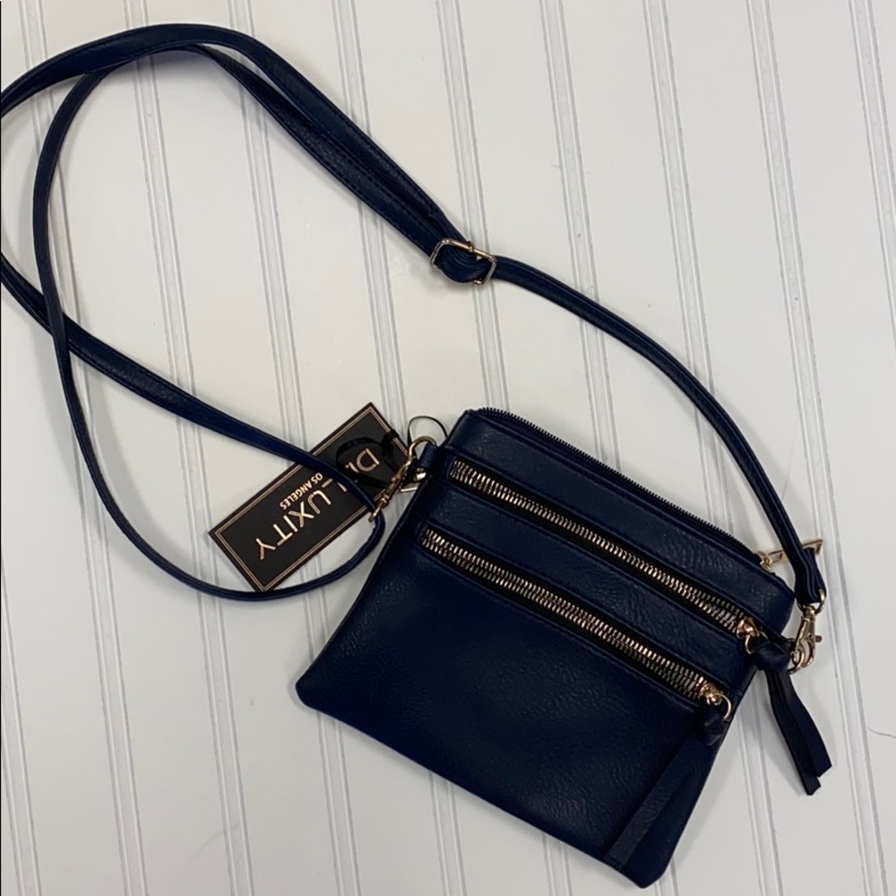 Small Navy Crossbody Purse Deluxity LA